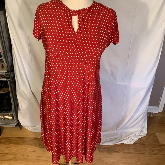 lindy bop red polka dot dress